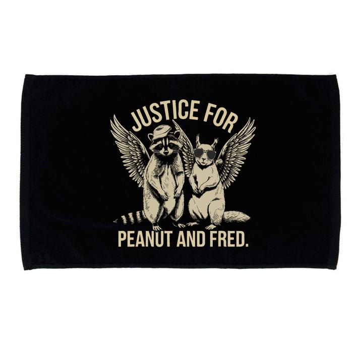 Justice For Peanut And Fred Peanut Squirrel Fred Raccoon Microfiber Hand Towel