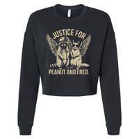Justice For Peanut And Fred Peanut Squirrel Fred Raccoon Cropped Pullover Crew