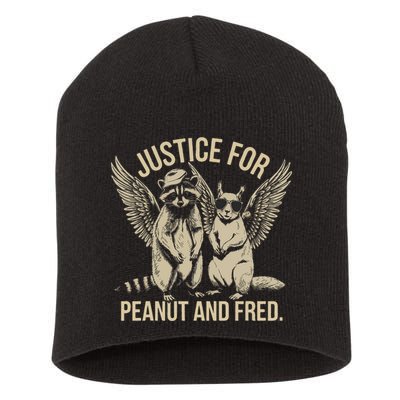 Justice For Peanut And Fred Peanut Squirrel Fred Raccoon Short Acrylic Beanie