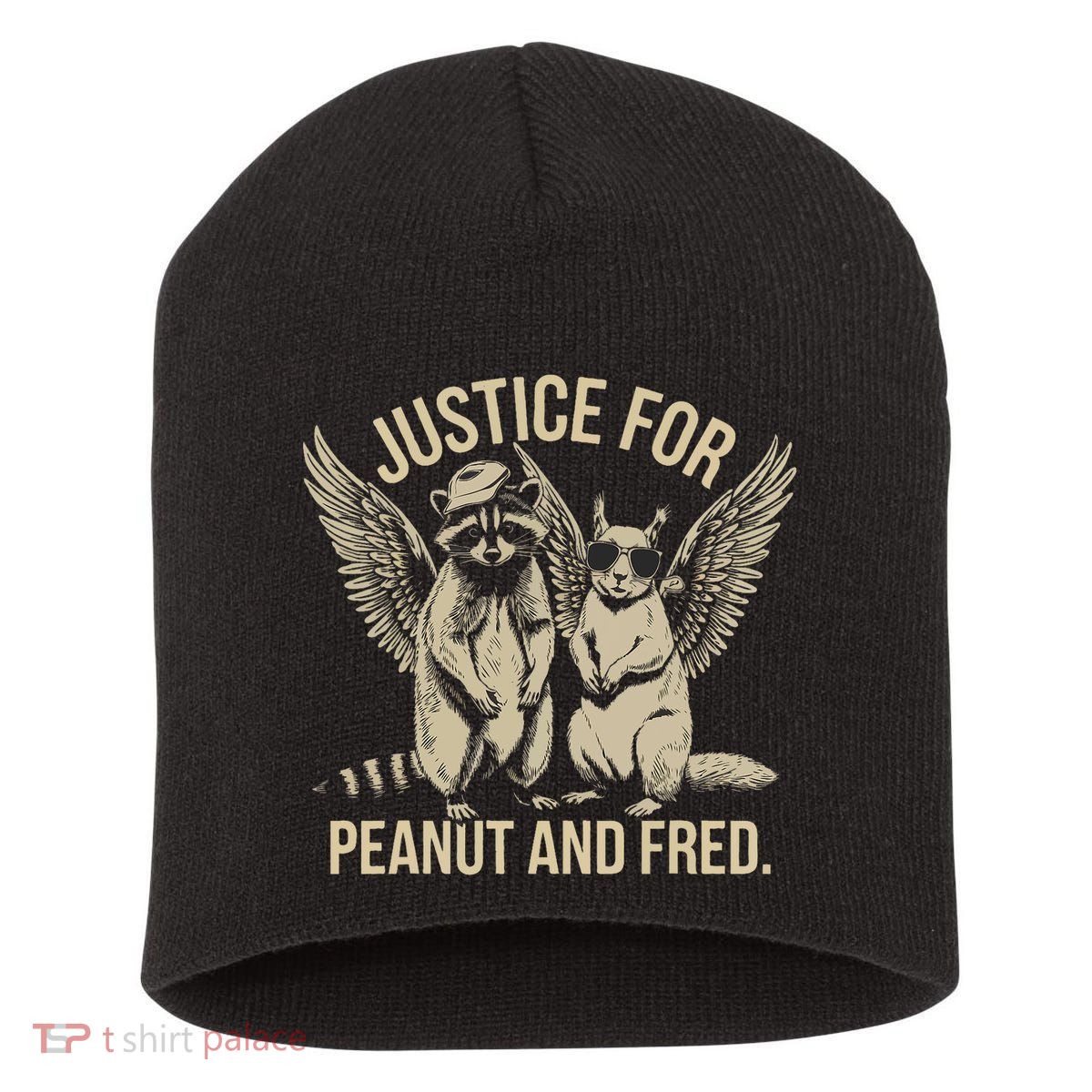 Justice For Peanut And Fred Peanut Squirrel Fred Raccoon Short Acrylic Beanie
