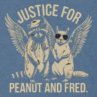 Justice For Peanut And Fred Peanut Squirrel Fred Raccoon Garment-Dyed Sweatshirt