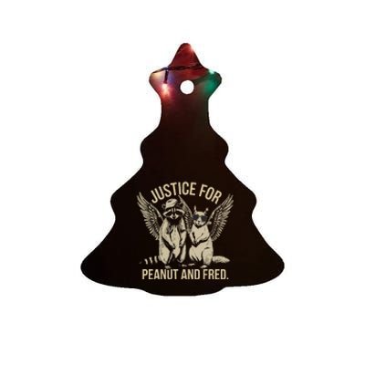 Justice For Peanut And Fred Peanut Squirrel Fred Raccoon Ceramic Tree Ornament