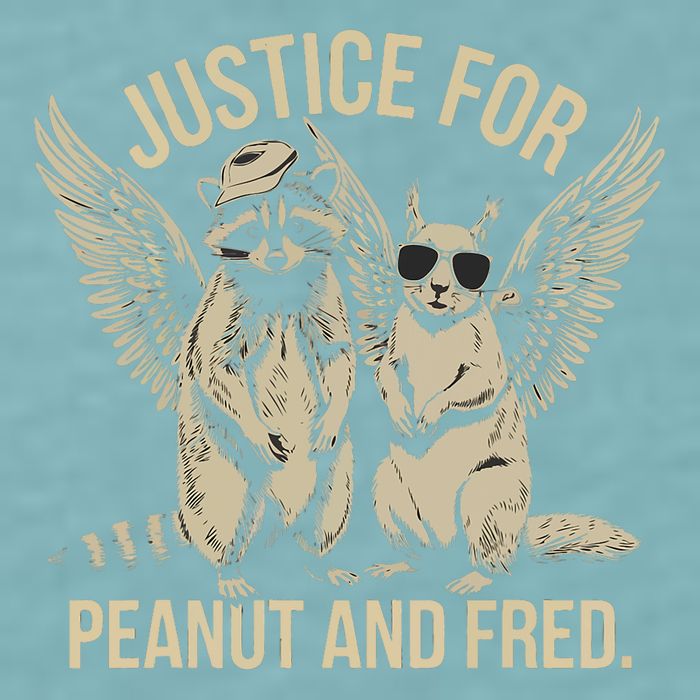 Justice For Peanut And Fred Peanut Squirrel Fred Raccoon Sueded Cloud Jersey T-Shirt