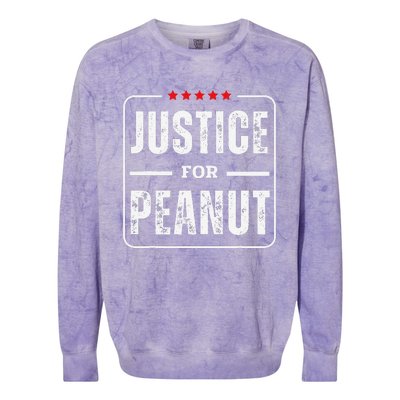 Justice For Peanut Bold Protest Message Colorblast Crewneck Sweatshirt