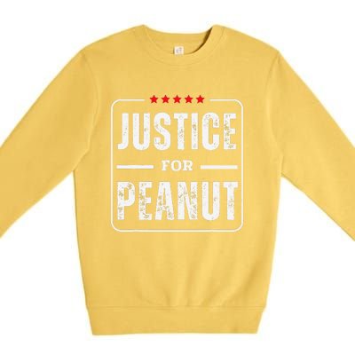 Justice For Peanut Bold Protest Message Premium Crewneck Sweatshirt