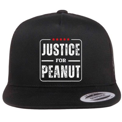 Justice For Peanut Bold Protest Message Flat Bill Trucker Hat