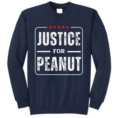 Justice For Peanut Bold Protest Message Tall Sweatshirt