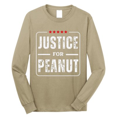 Justice For Peanut Bold Protest Message Long Sleeve Shirt