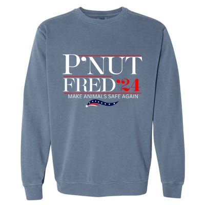 Justice For Peanut The Squirrel And Fred The Raccon Garment-Dyed Sweatshirt