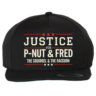Justice For Pnut And Fred The Squirrel Peanut Justice Wool Snapback Cap