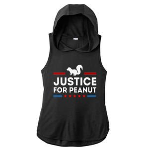 Justice For Peanut The Squirrel And Fred The Raccon Ladies PosiCharge Tri-Blend Wicking Draft Hoodie Tank