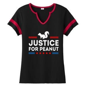 Justice For Peanut The Squirrel And Fred The Raccon Ladies Halftime Notch Neck Tee