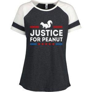 Justice For Peanut The Squirrel And Fred The Raccon Enza Ladies Jersey Colorblock Tee