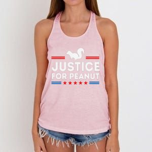 Justice For Peanut The Squirrel And Fred The Raccon Women's Knotted Racerback Tank