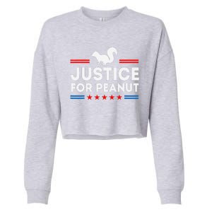 Justice For Peanut The Squirrel And Fred The Raccon Cropped Pullover Crew