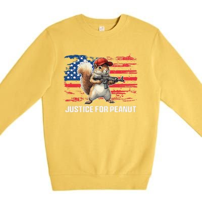 Justice For Peanut The Squirrel Peanut Squirrel Pnut Premium Crewneck Sweatshirt