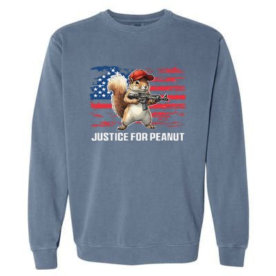 Justice For Peanut The Squirrel Peanut Squirrel Pnut Garment-Dyed Sweatshirt