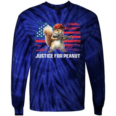 Justice For Peanut The Squirrel Peanut Squirrel Pnut Tie-Dye Long Sleeve Shirt