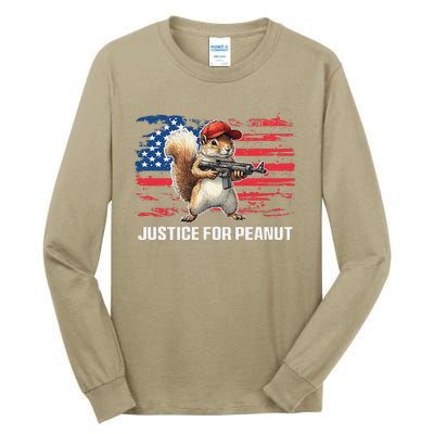 Justice For Peanut The Squirrel Peanut Squirrel Pnut Tall Long Sleeve T-Shirt