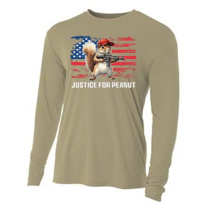 Justice For Peanut The Squirrel Peanut Squirrel Pnut Cooling Performance Long Sleeve Crew