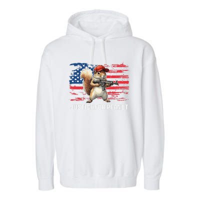 Justice For Peanut The Squirrel Peanut Squirrel Pnut Garment-Dyed Fleece Hoodie