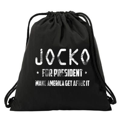 Jocko For President Make America Get After It Black Drawstring Bag