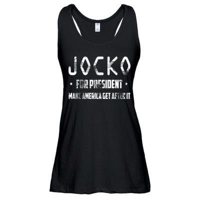 Jocko For President Make America Get After It Black Ladies Essential Flowy Tank