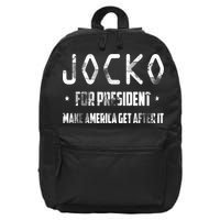 Jocko For President Make America Get After It Black 16 in Basic Backpack