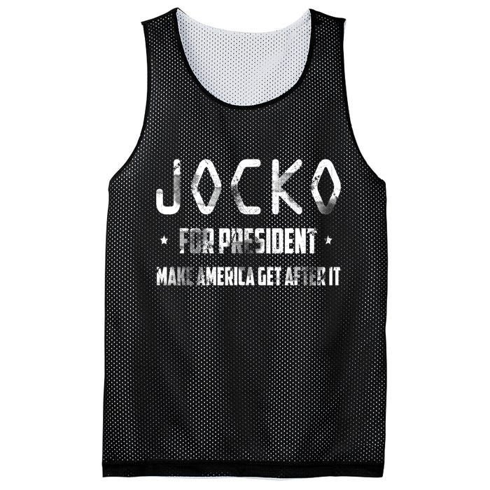 Jocko For President Make America Get After It Black Mesh Reversible Basketball Jersey Tank