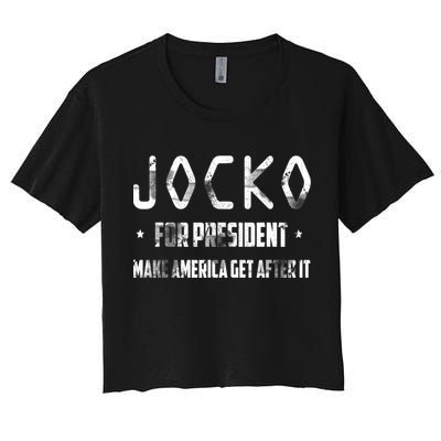 Jocko For President Make America Get After It Black Crop Top