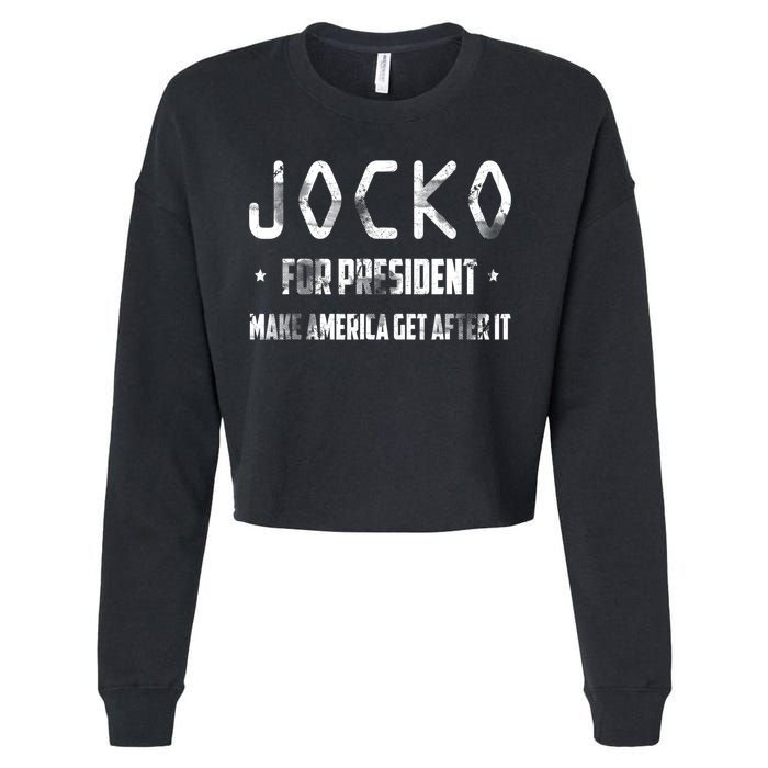 Jocko For President Make America Get After It Black Cropped Pullover Crew