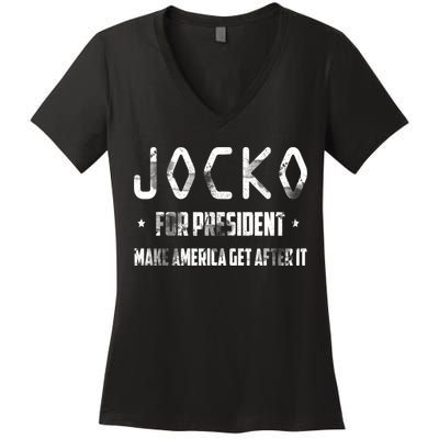 Jocko For President Make America Get After It Black Women's V-Neck T-Shirt