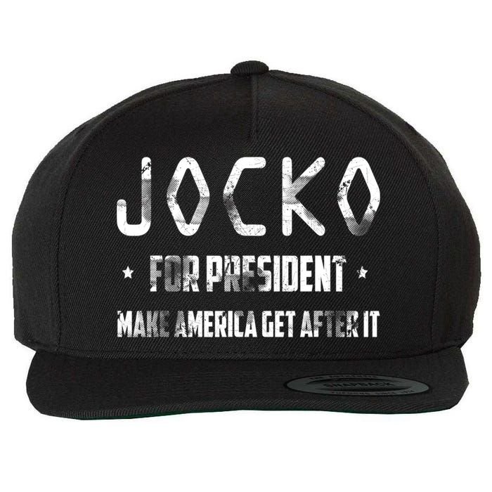 Jocko For President Make America Get After It Black Wool Snapback Cap