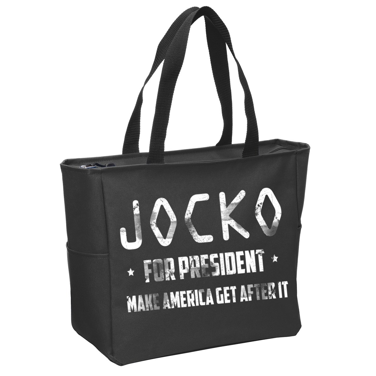 Jocko For President Make America Get After It Black Zip Tote Bag