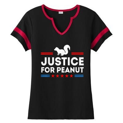 Justice For Peanut The Squirrel 2024 Ladies Halftime Notch Neck Tee