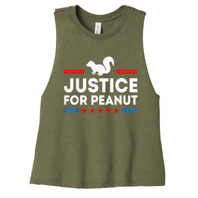 Justice For Peanut The Squirrel 2024 Women's Racerback Cropped Tank