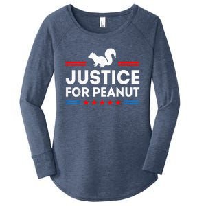 Justice For Peanut The Squirrel 2024 Women's Perfect Tri Tunic Long Sleeve Shirt