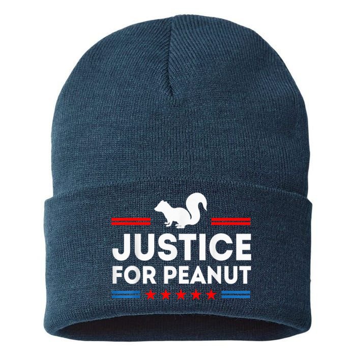 Justice For Peanut The Squirrel 2024 Sustainable Knit Beanie