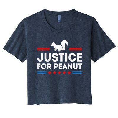 Justice For Peanut The Squirrel 2024 Women's Crop Top Tee