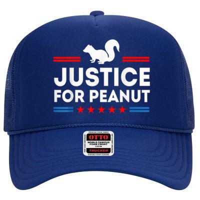 Justice For Peanut The Squirrel 2024 High Crown Mesh Back Trucker Hat