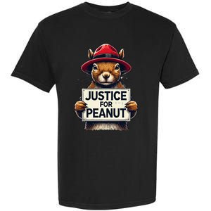 Justice For Peanut The Squirrel Wanted Garment-Dyed Heavyweight T-Shirt