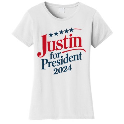 Justin For President 2024 Women's T-Shirt