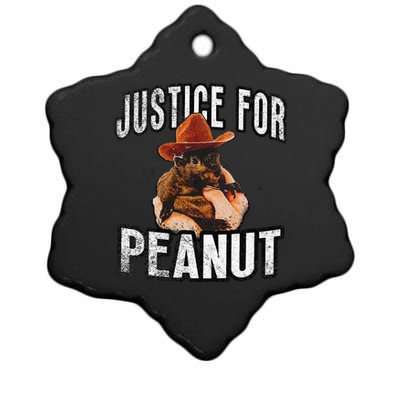 Justice For Peanut The Squirrel Peanut Squirrel Ceramic Star Ornament