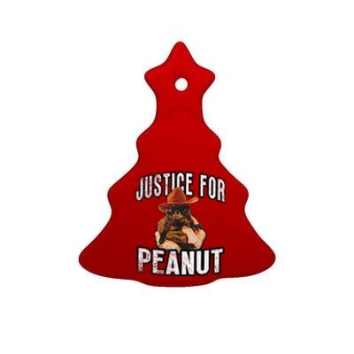 Justice For Peanut The Squirrel Peanut Squirrel Ceramic Tree Ornament