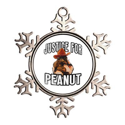 Justice For Peanut The Squirrel Peanut Squirrel Metallic Star Ornament