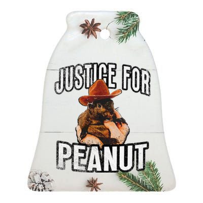 Justice For Peanut The Squirrel Peanut Squirrel Ceramic Bell Ornament