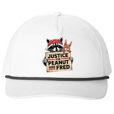 Justice For Peanut The Squirrel And Fred The Raccon Snapback Five-Panel Rope Hat