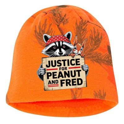 Justice For Peanut The Squirrel And Fred The Raccon Kati - Camo Knit Beanie