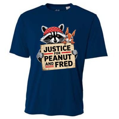 Justice For Peanut The Squirrel And Fred The Raccon Cooling Performance Crew T-Shirt