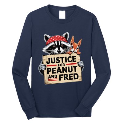 Justice For Peanut The Squirrel And Fred The Raccon Long Sleeve Shirt